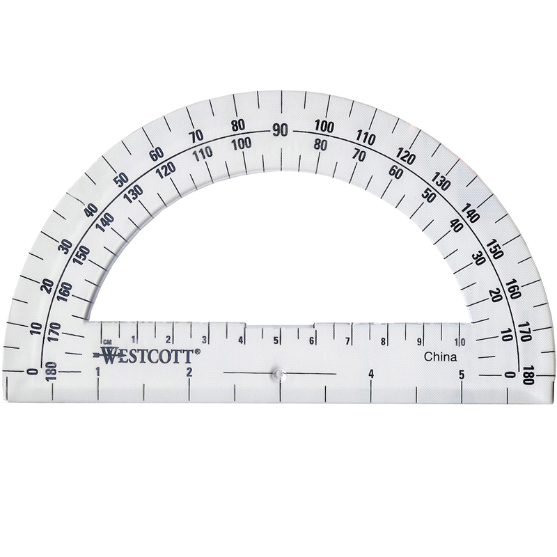 Protractor 6in 180 Degree Clear