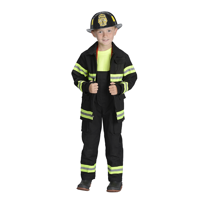 Black Firefighter Jacket & Bib