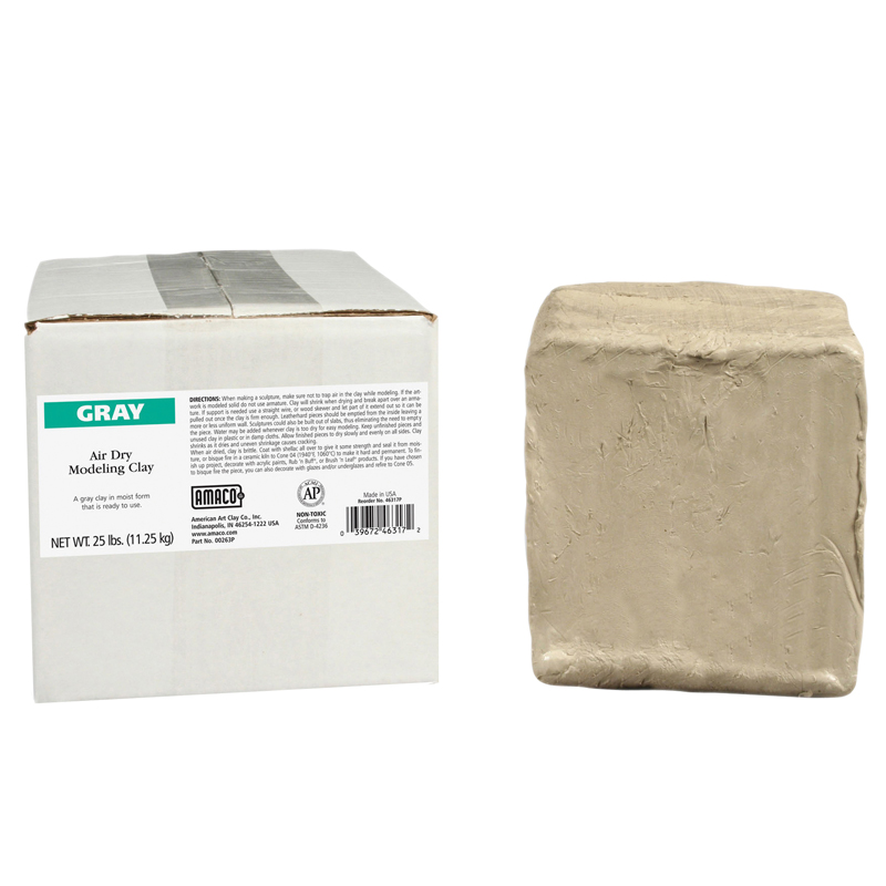 Amaco Air Dry Clay Gray 25 Lb