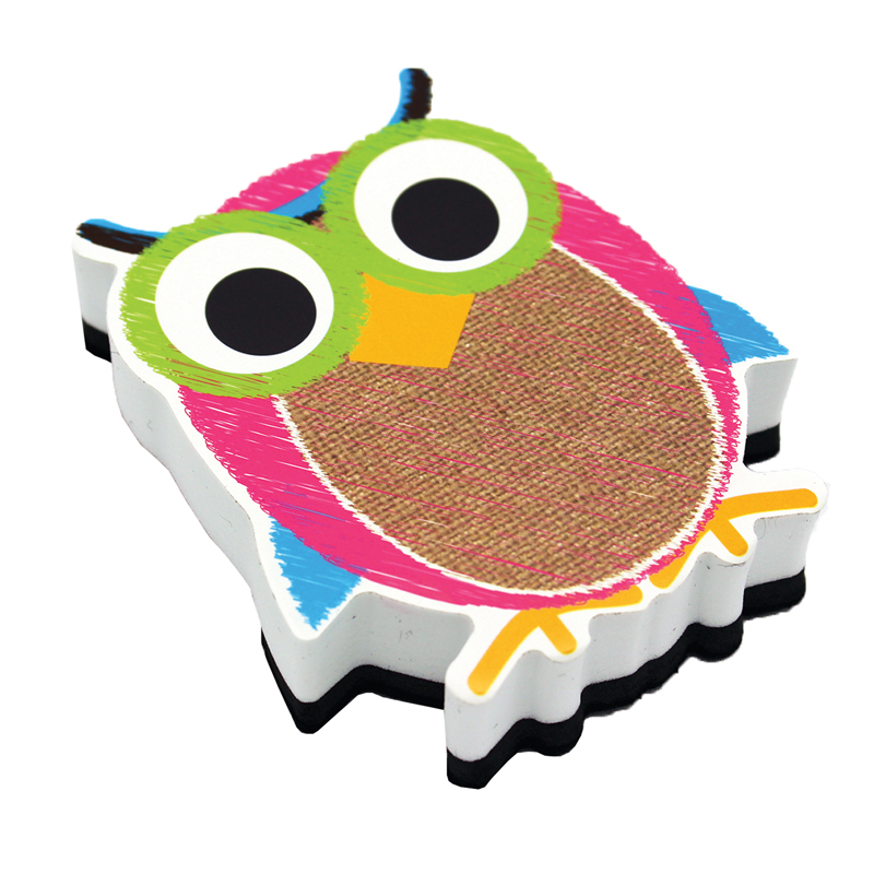 Burlap Scribble Owl Magnetic