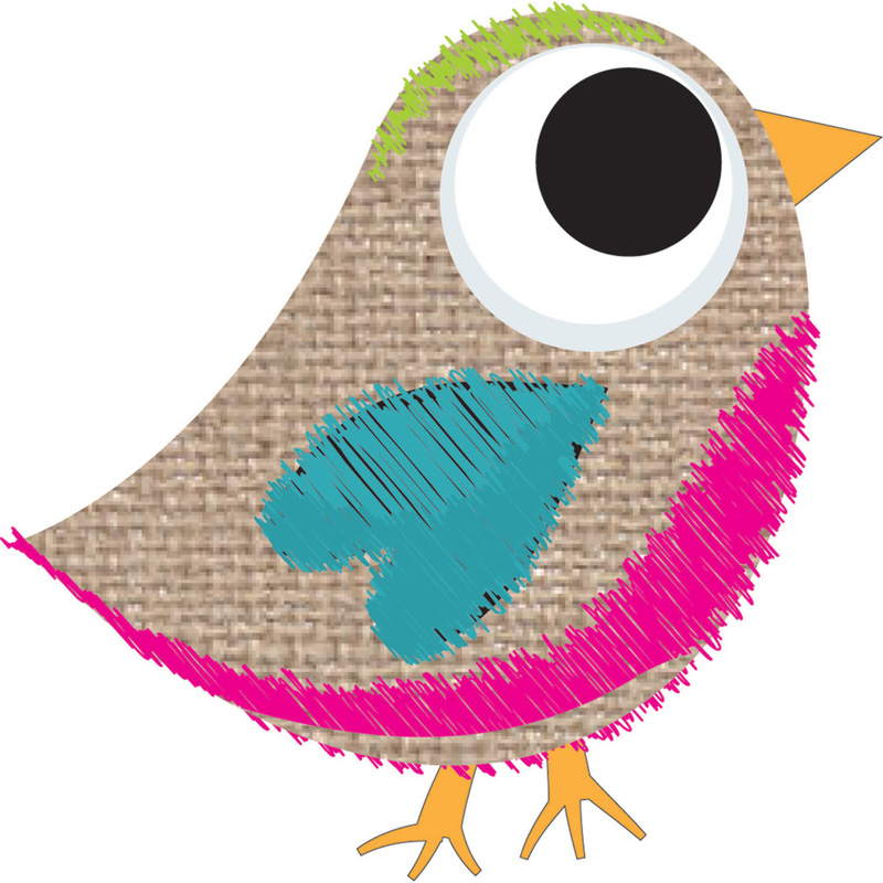 Burlap Scribble Tweet Magnetic
