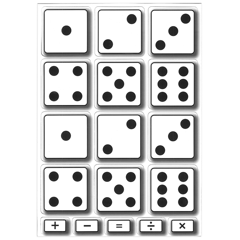 Math Die Cut Magnets Dice