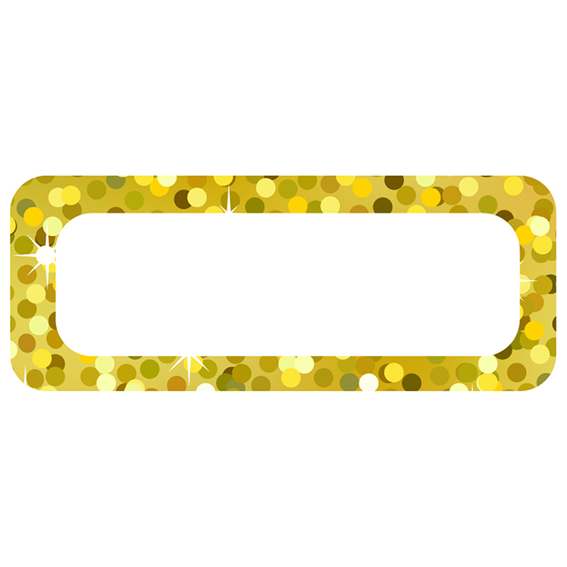 Die Cut Magnets Gold Sparkle Name