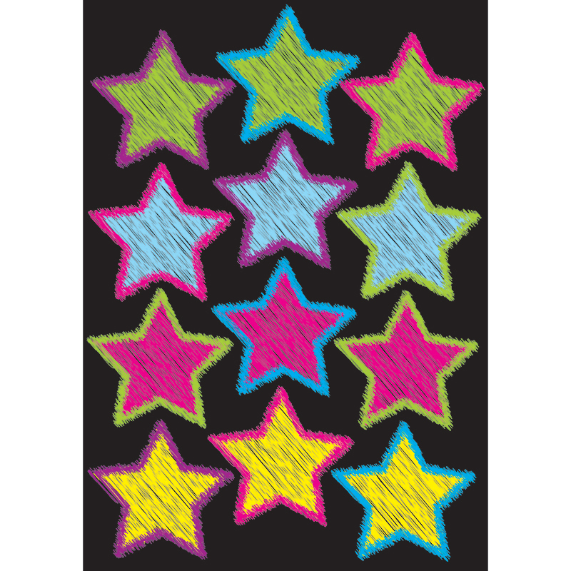 Die-Cut Magnet Scribble Stars