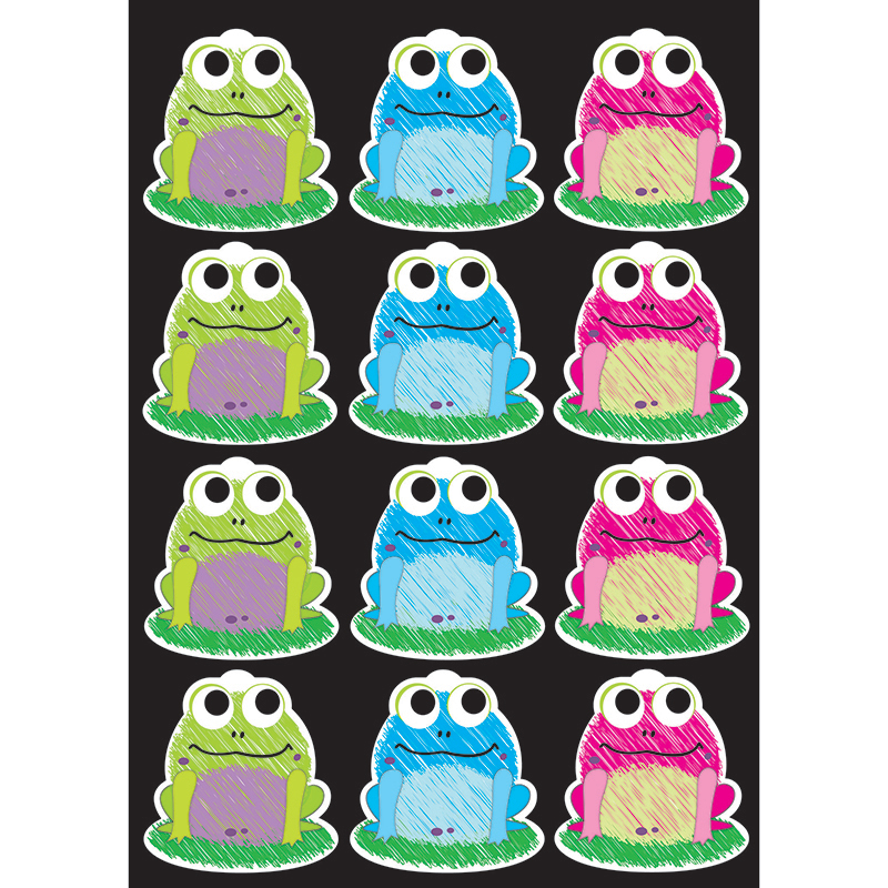 Die-Cut Magnet Scribble Frogs