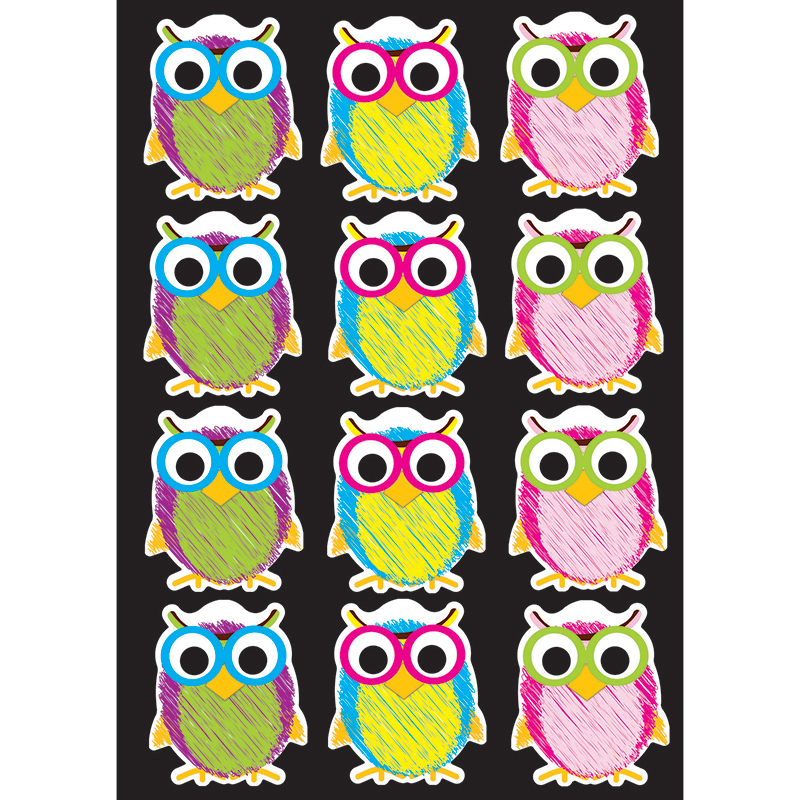 Die-Cut Magnet Scribble Owls