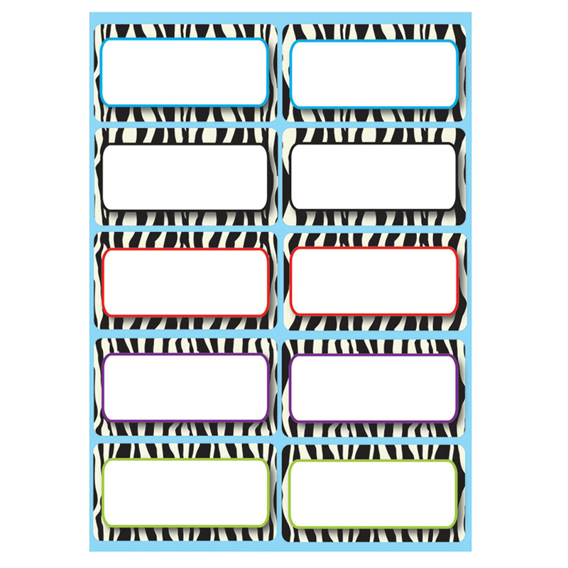 Die Cut Magnets Zebra Nameplates