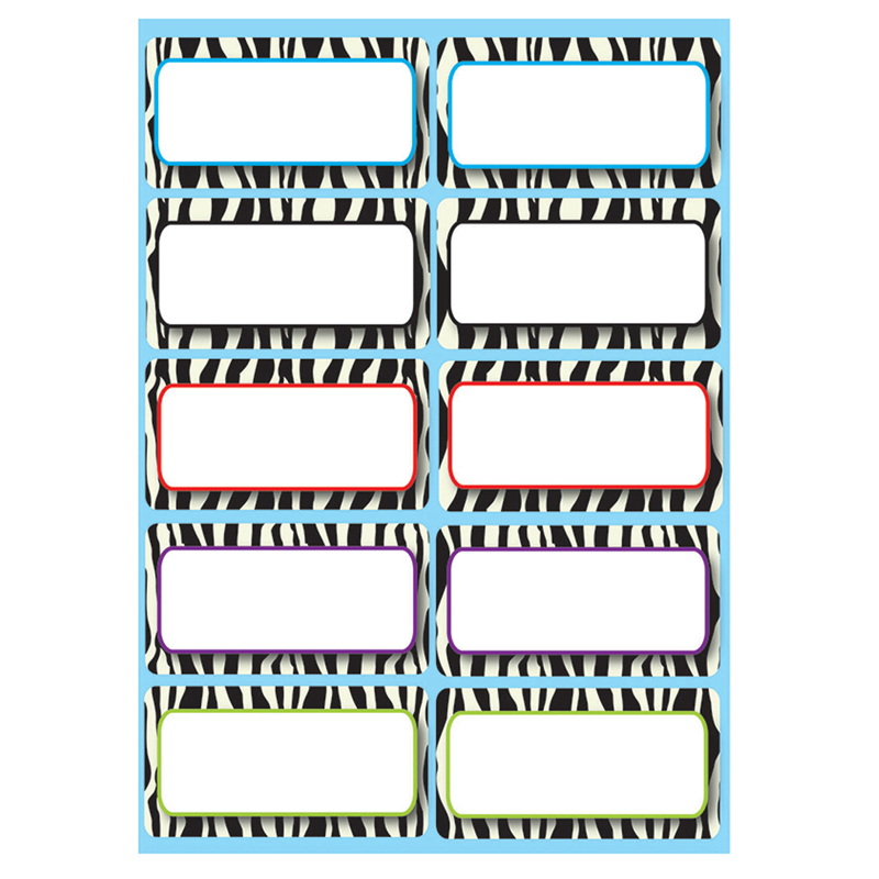 Die Cut Magnets Zebra Nameplates
