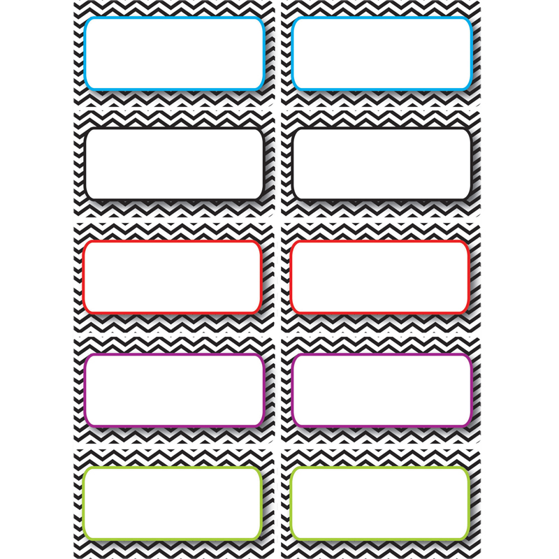 Die Cut Magnets Black Chevron Name