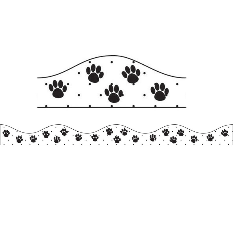 Magnetic Border Black Paws