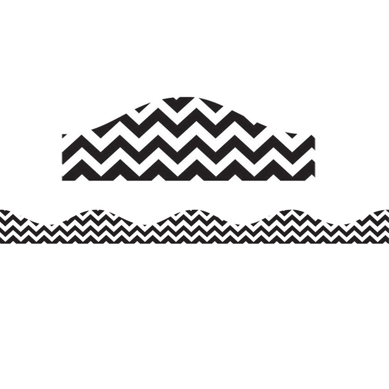 Magnetic Border Black Chevron