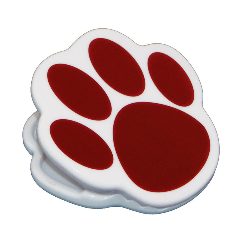 Magnet Clips Maroon Paw