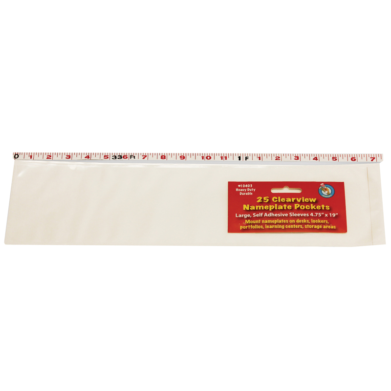 Large Name Plate Pockets 25/Pk