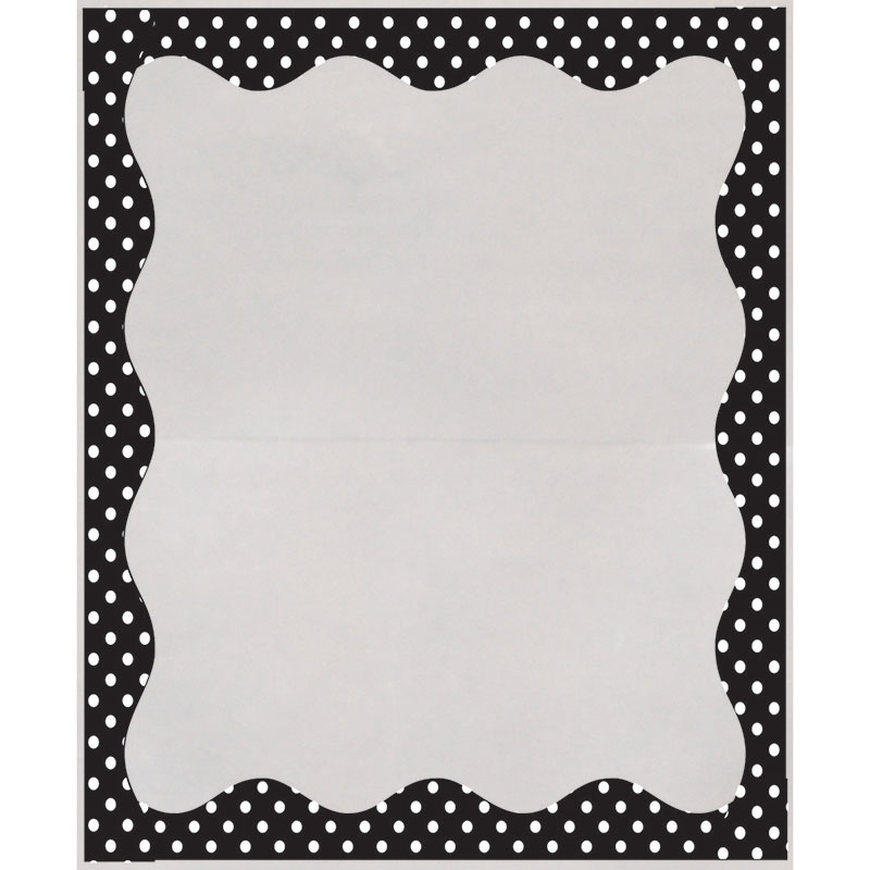 B/W Dots Border 3 1/2 X 5 Clear