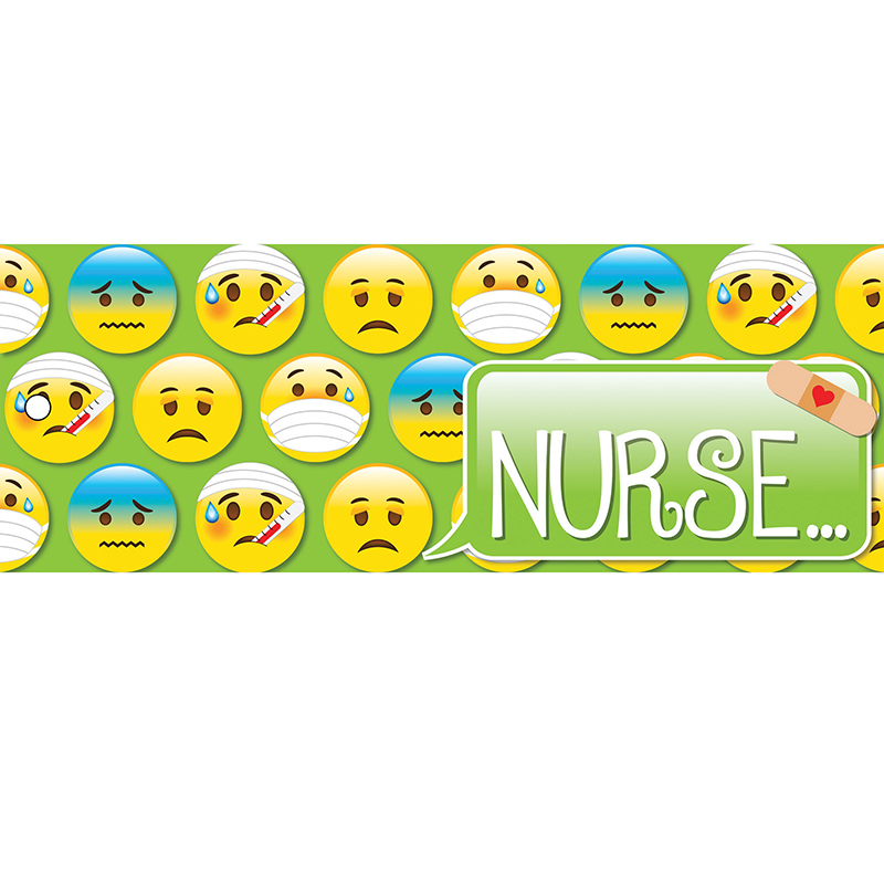Laminated Hall Pass Emoji Nurse
