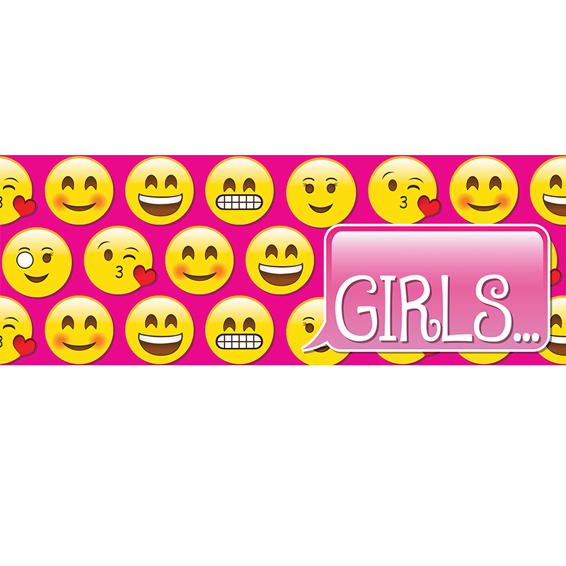 Laminated Hall Pass Emoji Girls