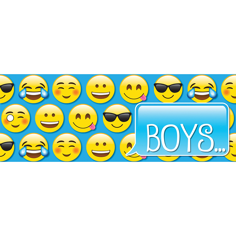 Laminated Hall Pass Emoji Boys