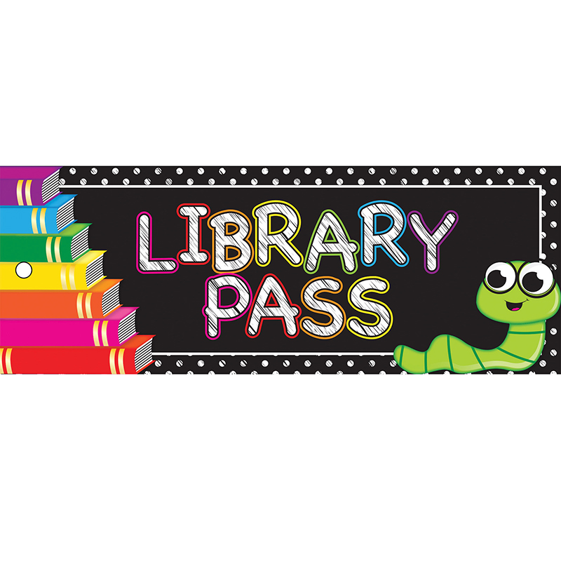 Library Pass 9x3.5 Books 2 Sided
