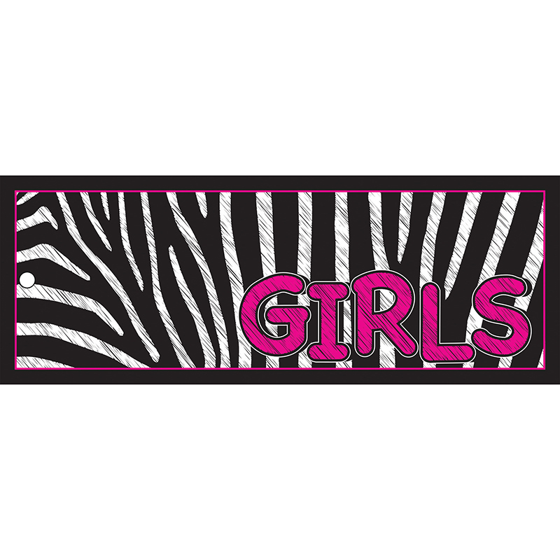 Girls Pass 9x3.5 Zebra 2 Sided