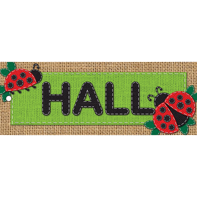 Laminated Hall Pass Burlap Hall