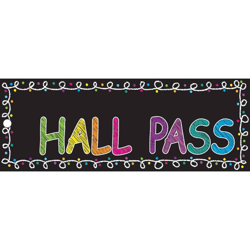 Laminated Chalk Hall Pass