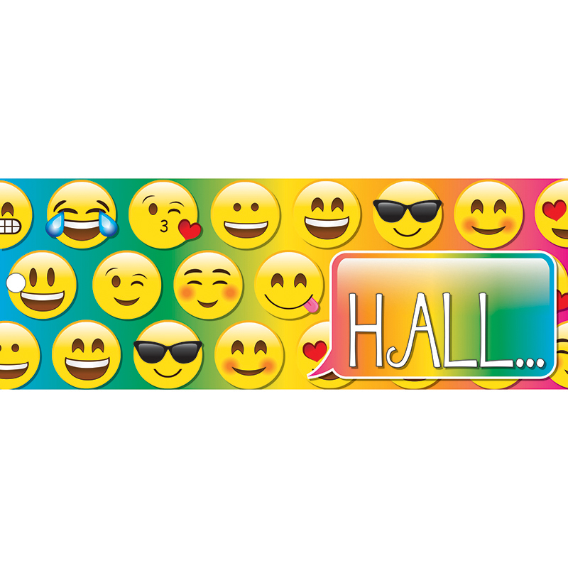 Laminated Emoji Hall Pass