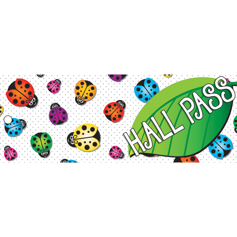 Laminated Ladybug Hall Pass