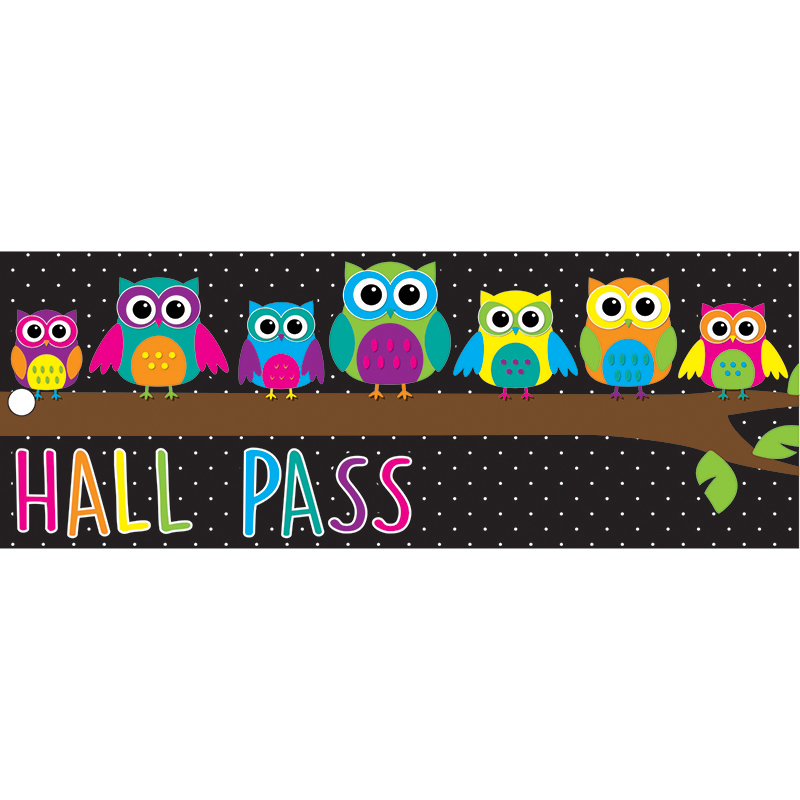 Laminated Owls Hall Pass