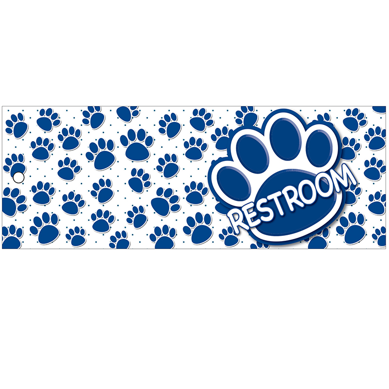 Restroom Pass Blu Paws Lrg 2 Sd