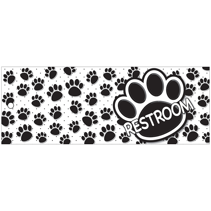 Restroom Pass Black Paws Lrg 2 Sd