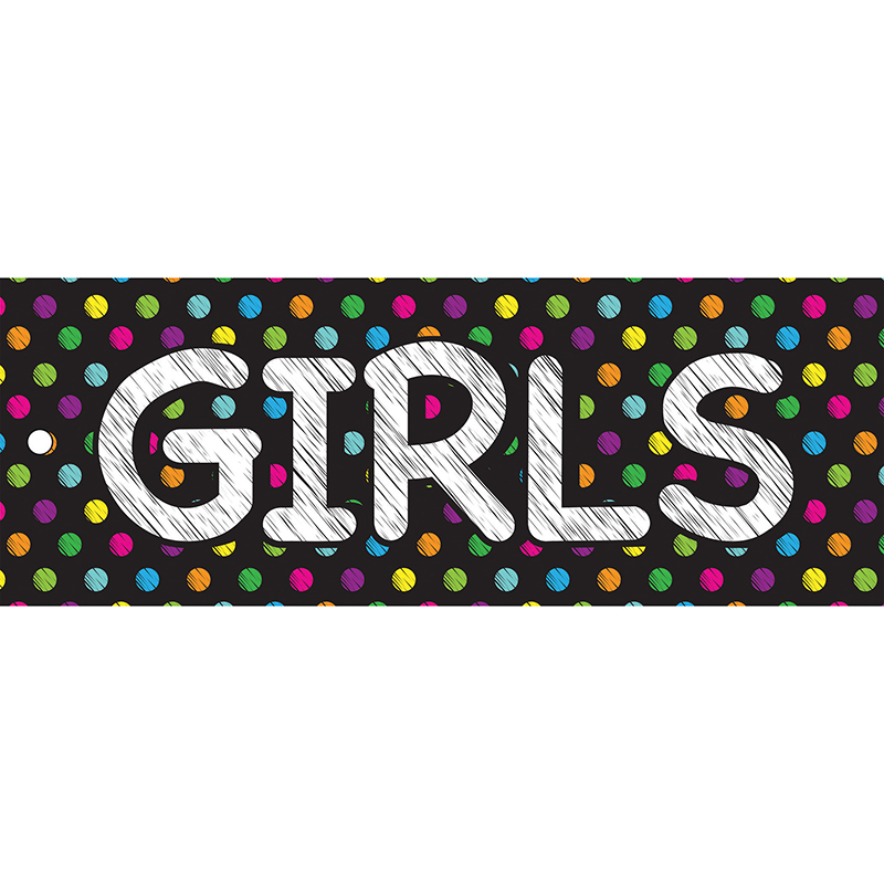 Girls Pass 9x3.5 Chalk Dots