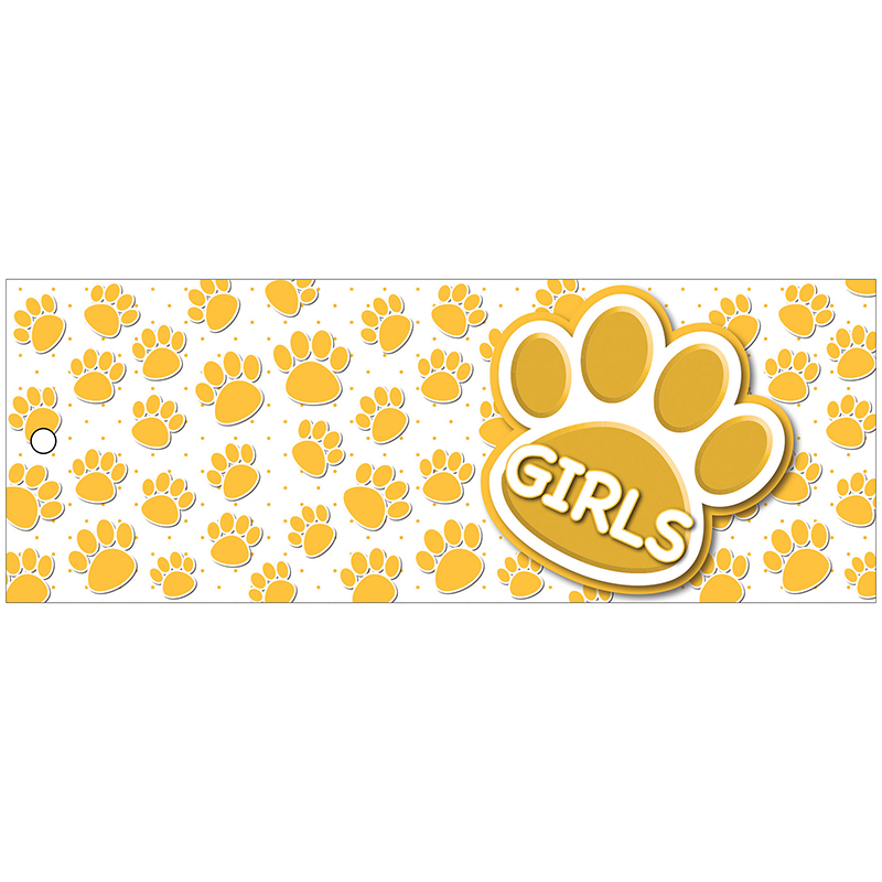 Girls Pass 9x3.5 Gold Paws 2 Sided