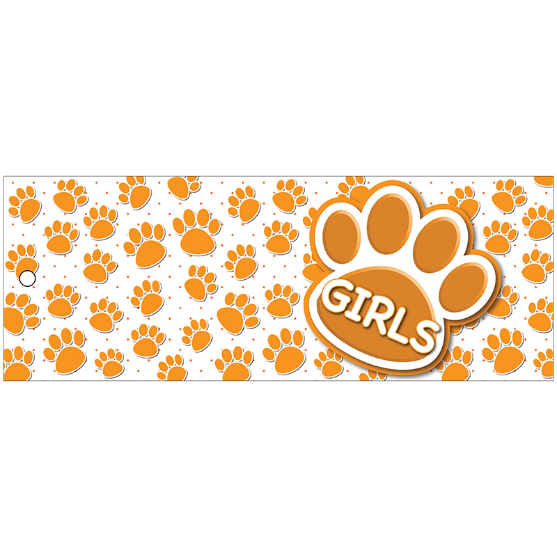 Girls Pass 9x3.5 Orange Paws 2 Side