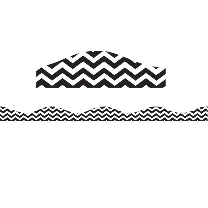 Big Magnetic Border Black Chevron