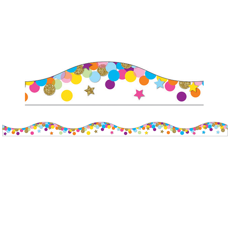 Magnetic Confetti Scallop Border