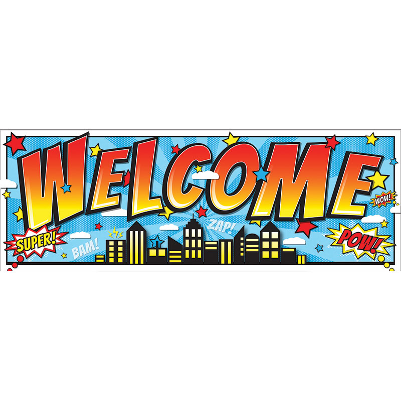 Superhero Magnetic Welcome Banner