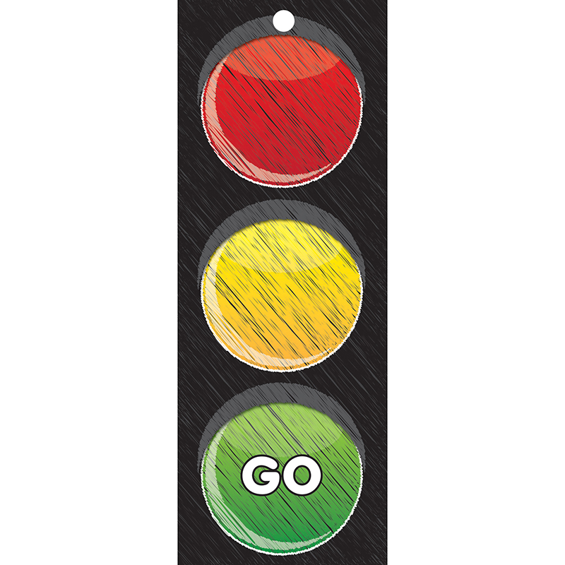 Traffic Light Card Stop Go 3x9