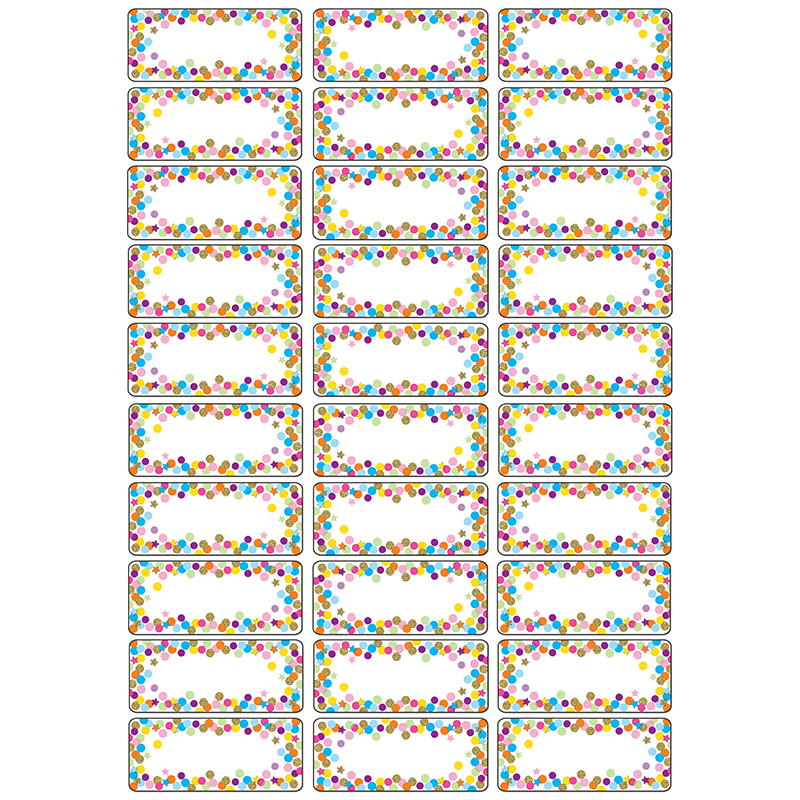 Magnetic Nameplates Confetti 30 Pcs