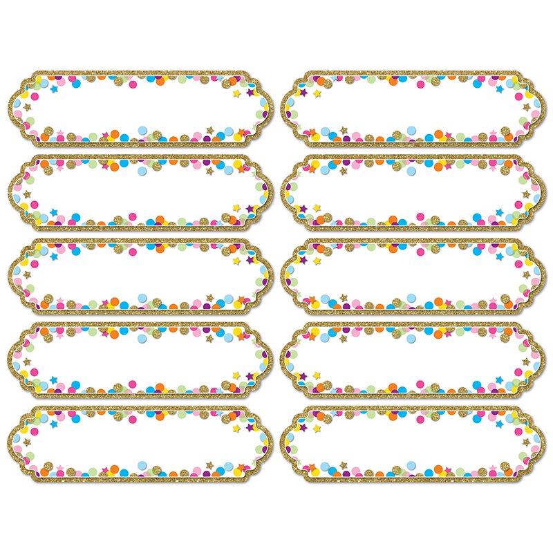 Magnetic Nameplates Confetti 10 Pcs