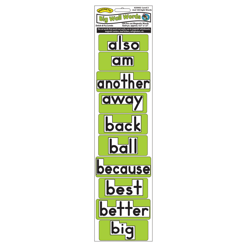 Magnetic Big Wall Words 2nd 100
