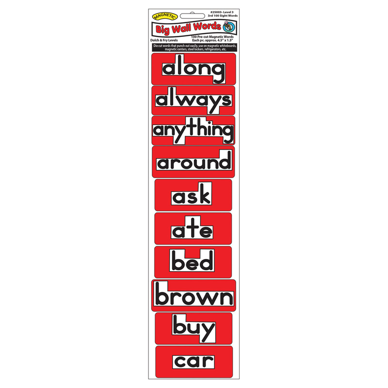 Magnetic Big Wall Words 3rd 100