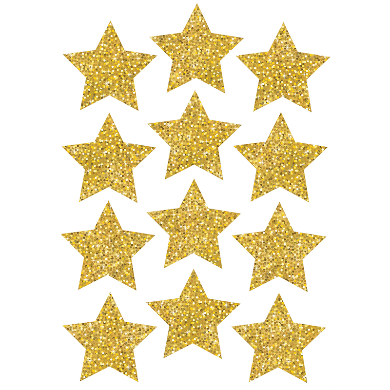 Die Cut Magnets 3in Gold Sparkle