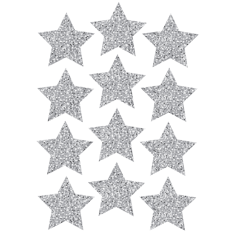 Die Cut Magnets 3in Silver Sparkle