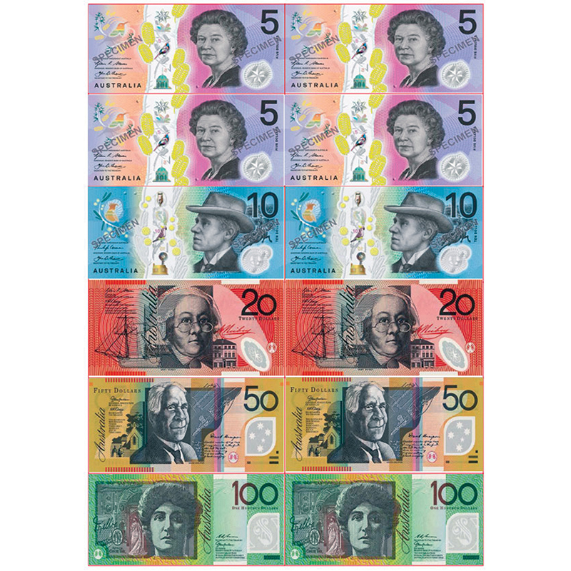 Foam Australian Bills 12 Pcs