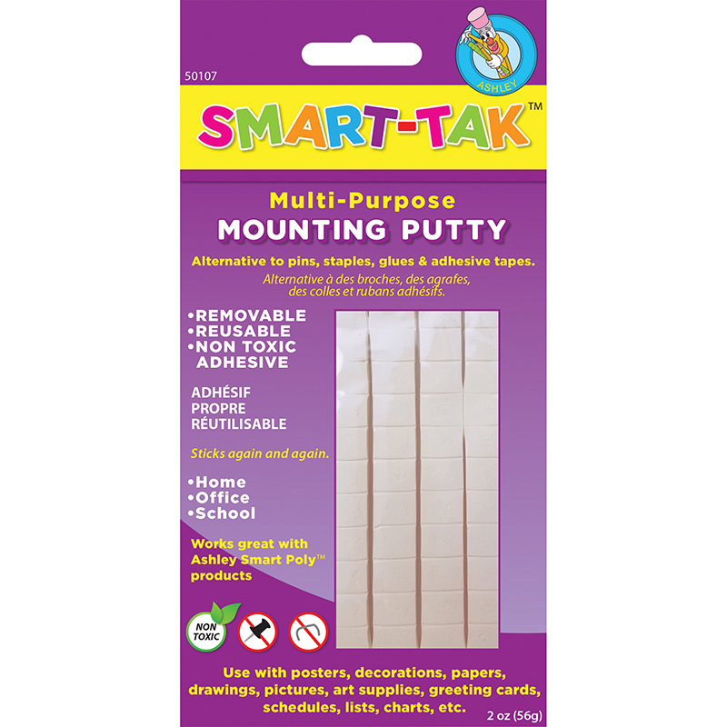 10 Pk Of Smart-Tak  2 Oz Pks White