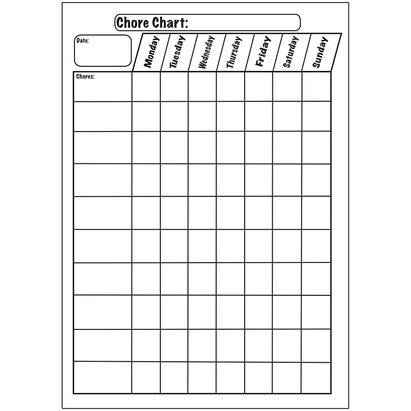 Big Magnetic Plain Chore Chart