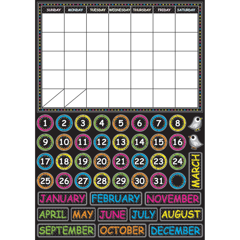 Chalk Calendar Magnetic Mini Bbs