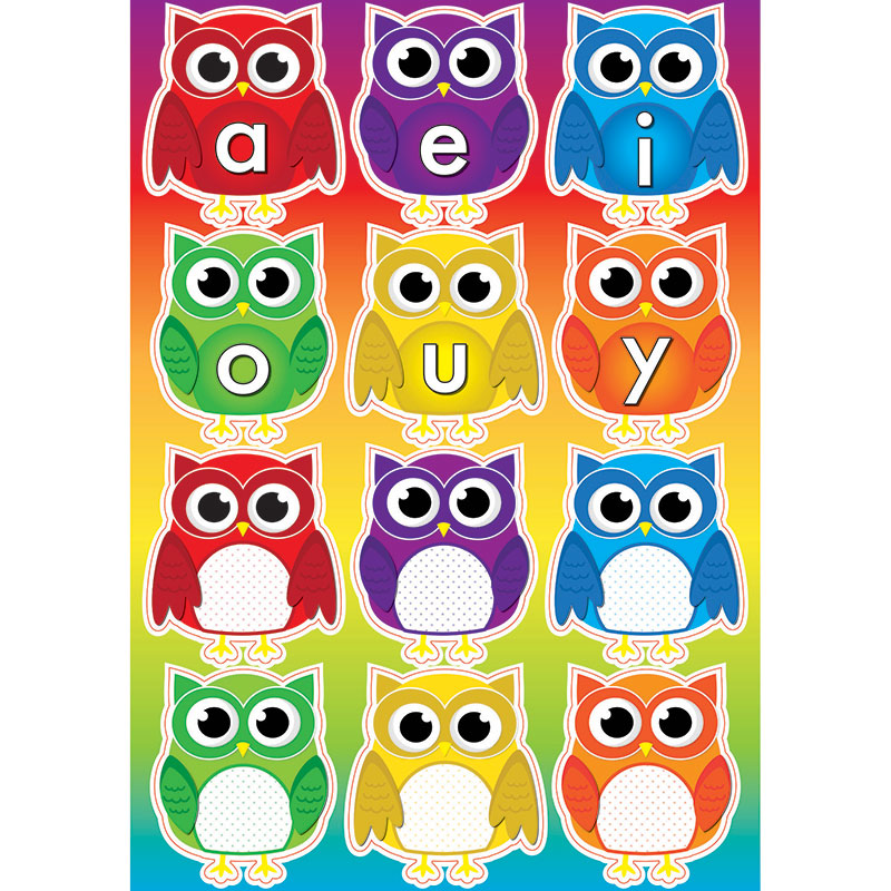 Owls W/ Vowels Magnetic Mini Bbs