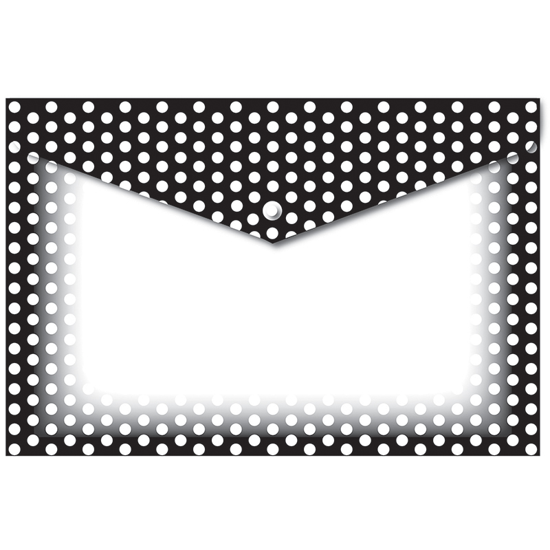 Decorated Poly Folder Bw Dots