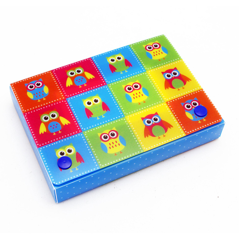 Color Owls Index Card Boxes 4x6in